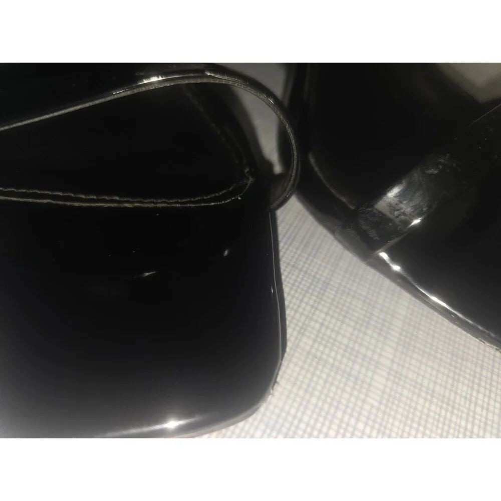 Yves Saint Laurent Opyum Black Patent Leather Sandals W 9 - Picture 4 of 12